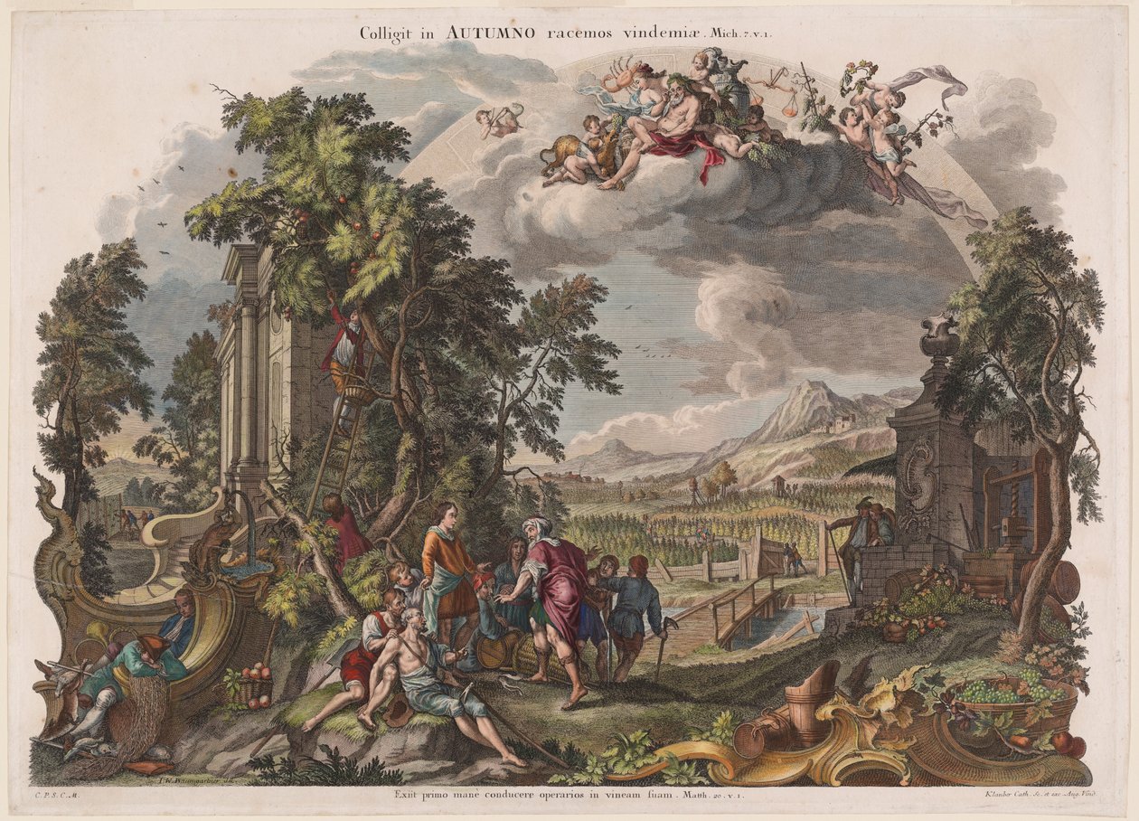 Herbst von Joseph Sebastian Klauber, Johann Baptist Klauber, after Johann Wolfgang Baumgartner