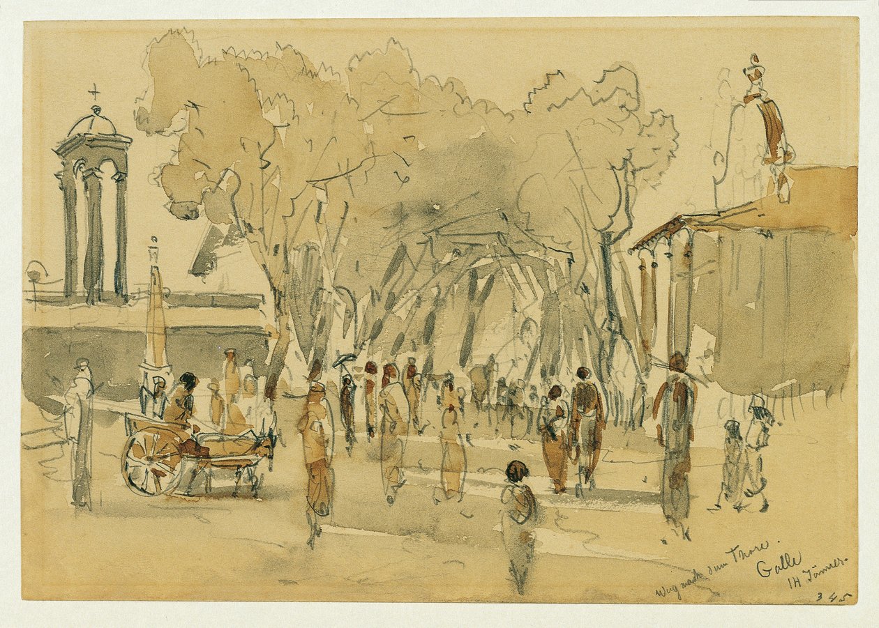 Weg nach dem Tor in Point de Galle auf Ceylon (Sri Lanka) von Joseph Selleny