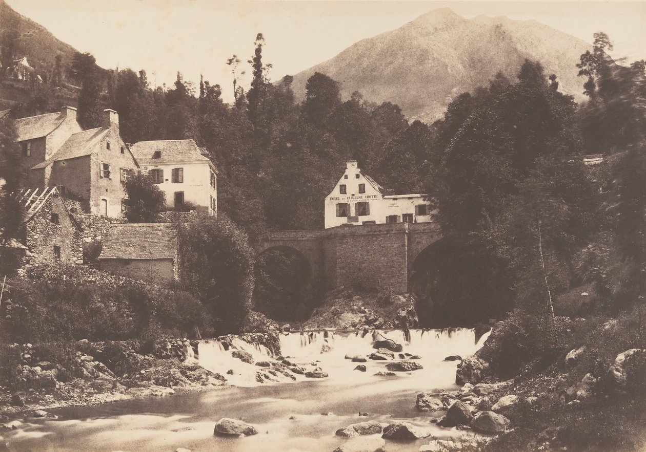 Dorf Gèdres, Route de Gavarnie, 1853 von Joseph Vigier