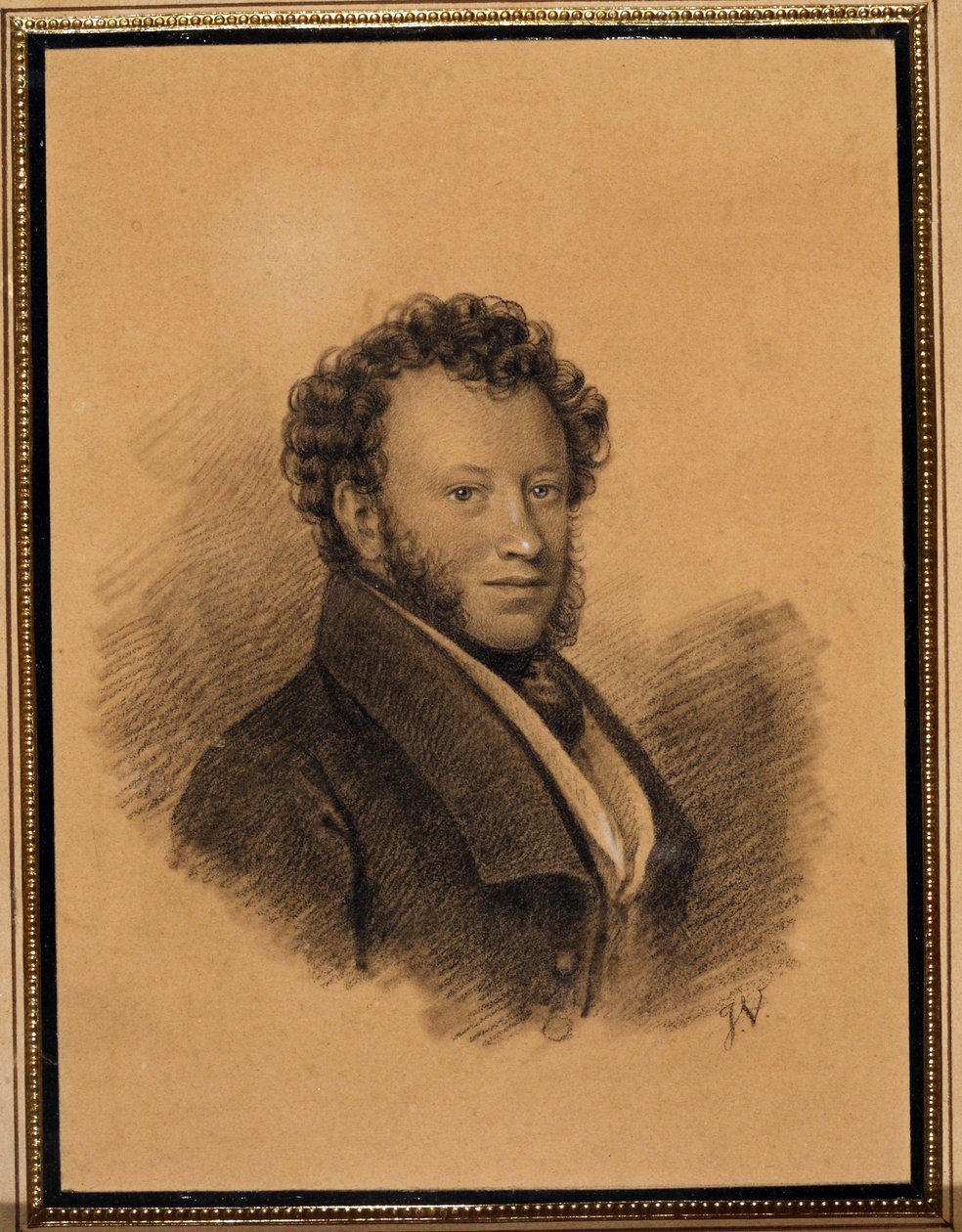 Porträt des Schriftstellers Alexander Puschkin von Joseph Vivien