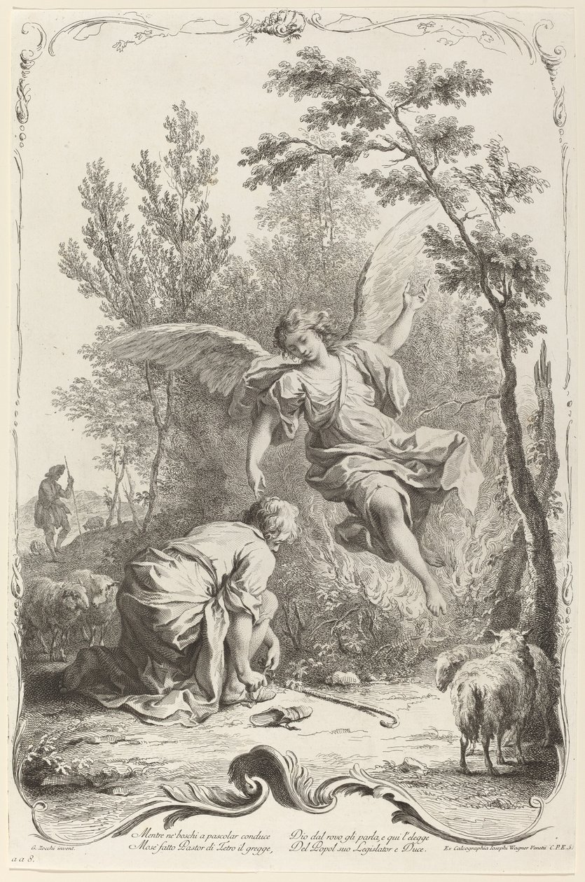 Moses und der brennende Dornbusch von Joseph Wagner