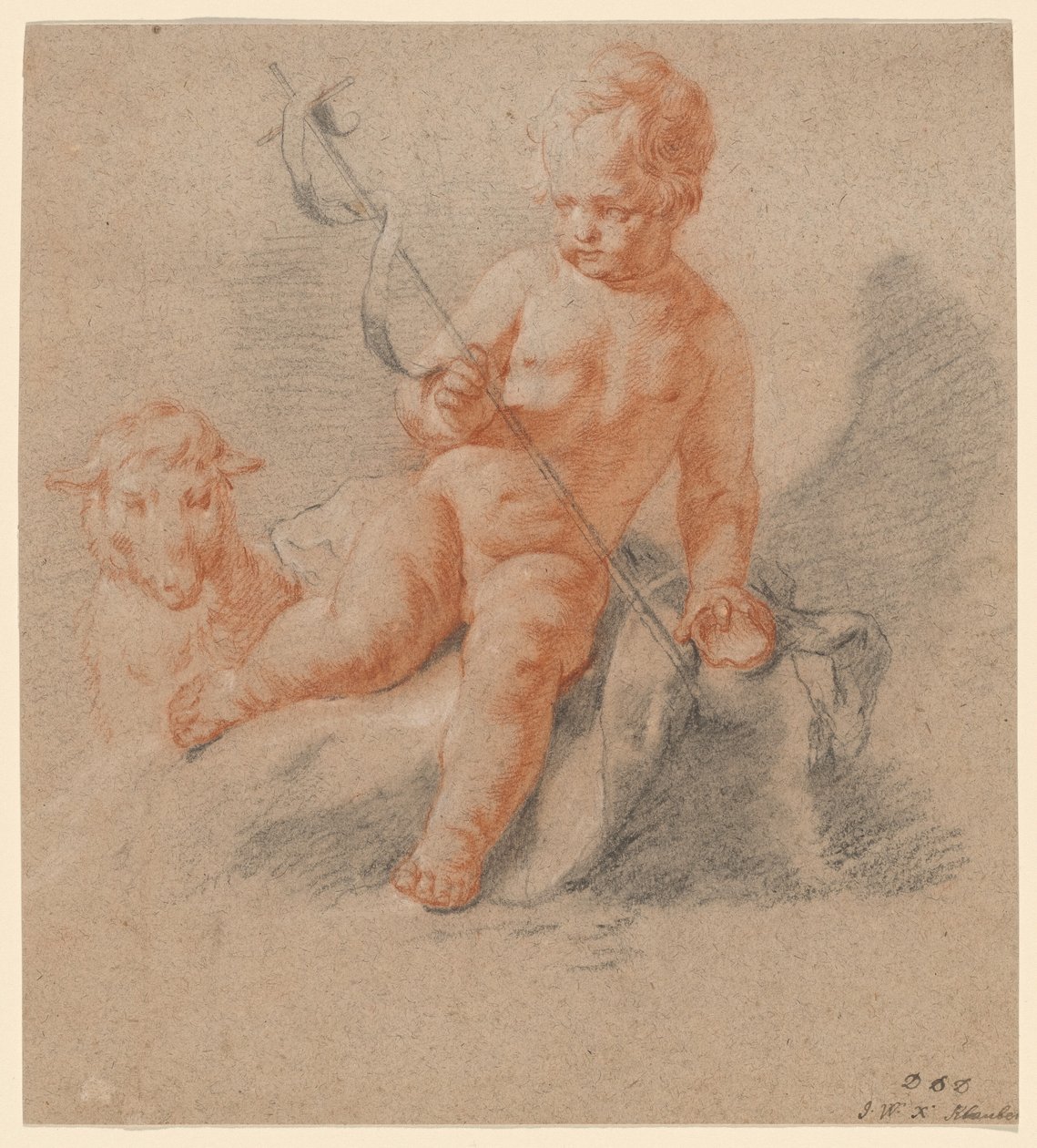 Johannes der Täufer als Kind von Joseph Wolfgang Xavier Klauber