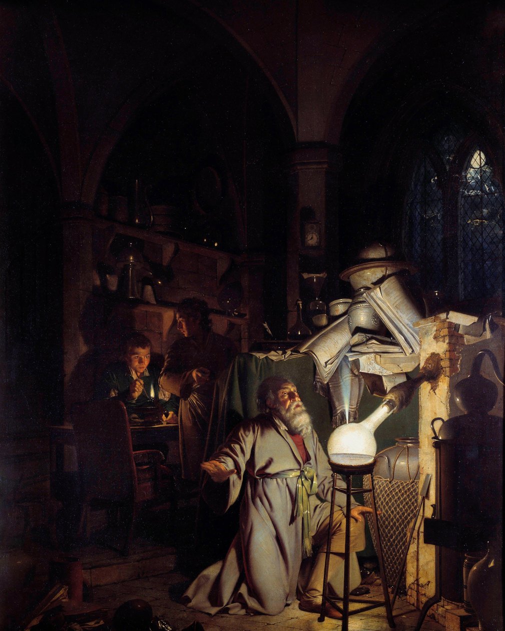 Alchemist versucht, den Stein der Weisen zu entdecken von Joseph Wright of Derby