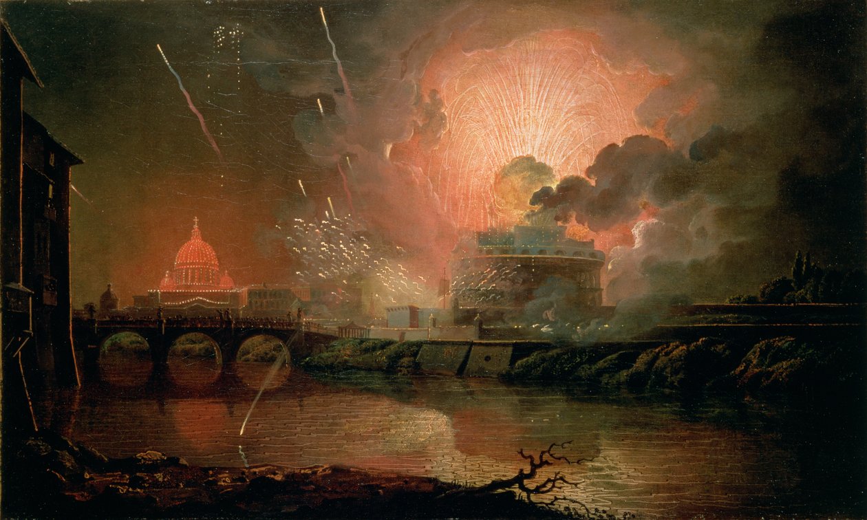 Feuerwerk am Castel Sant