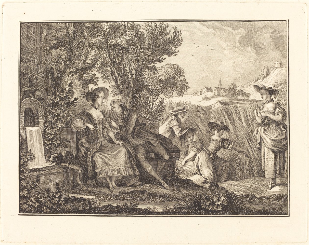 Der Sommer von Joseph de Longueil after Charles Eisen