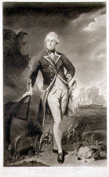 Porträt von Lord Robert Manners (1758-82) Kapitän der HMS 