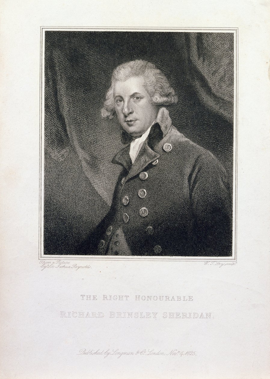 Der ehrenwerte Richard Brinsley Sheridan, 1825 von Joshua Reynolds