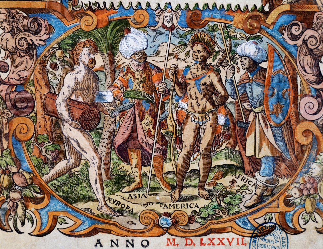 Vier Kontinente (Detail) von Jost Amman