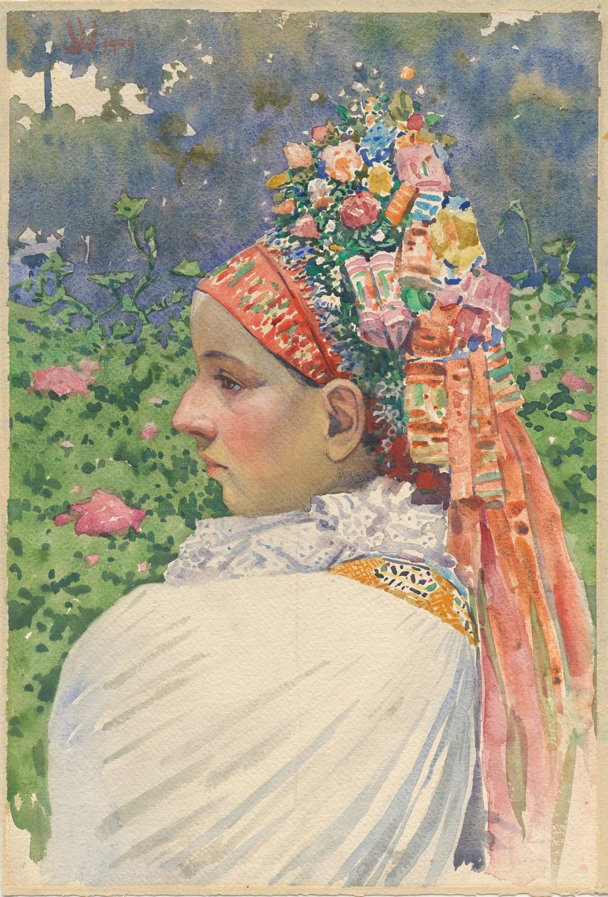 Slowakische Braut von Joza Uprka (1861-1940) von Joža Uprka