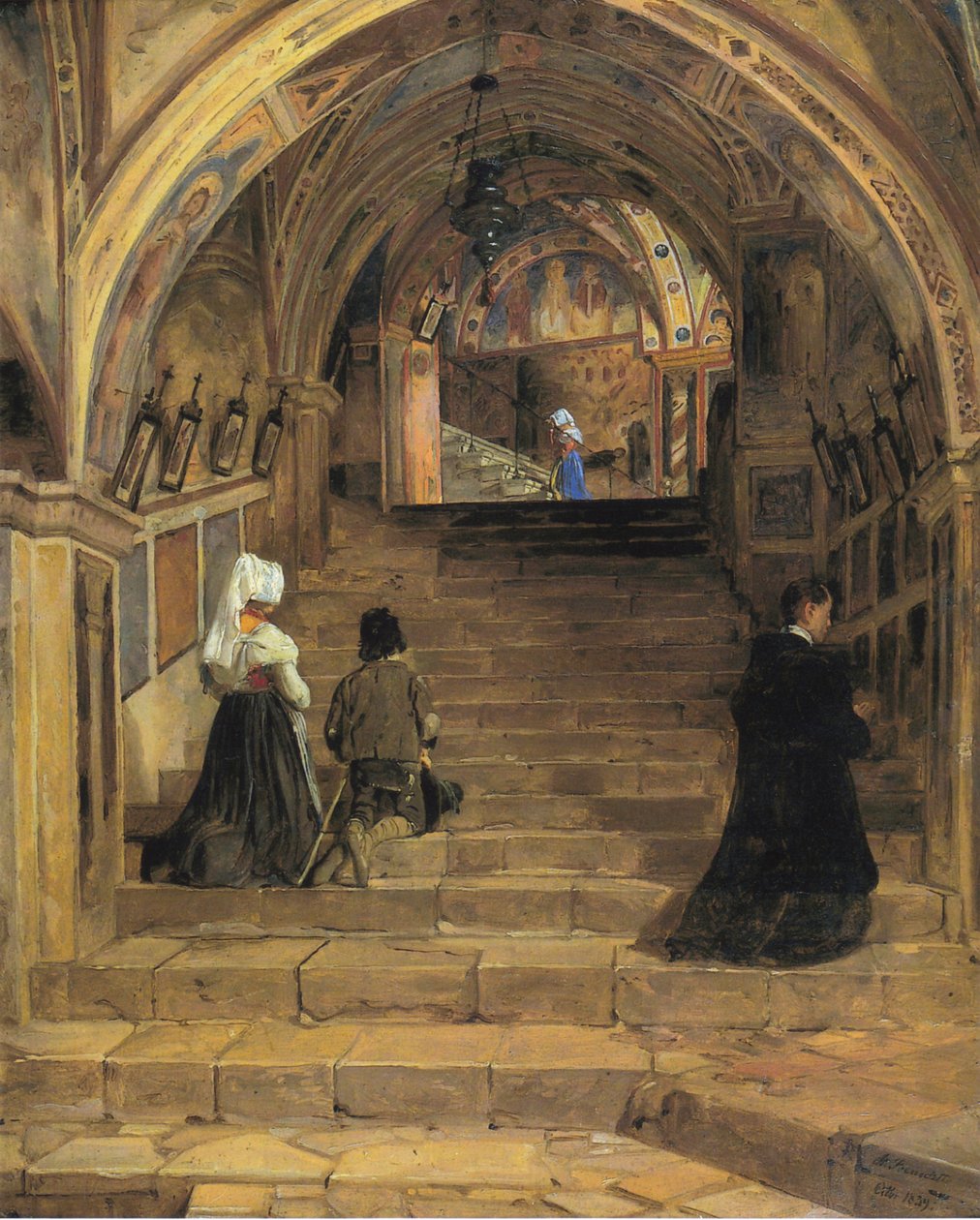 Die Heilige Treppe im Kloster San Benedetto bei Subiaco von Jørgen Roed