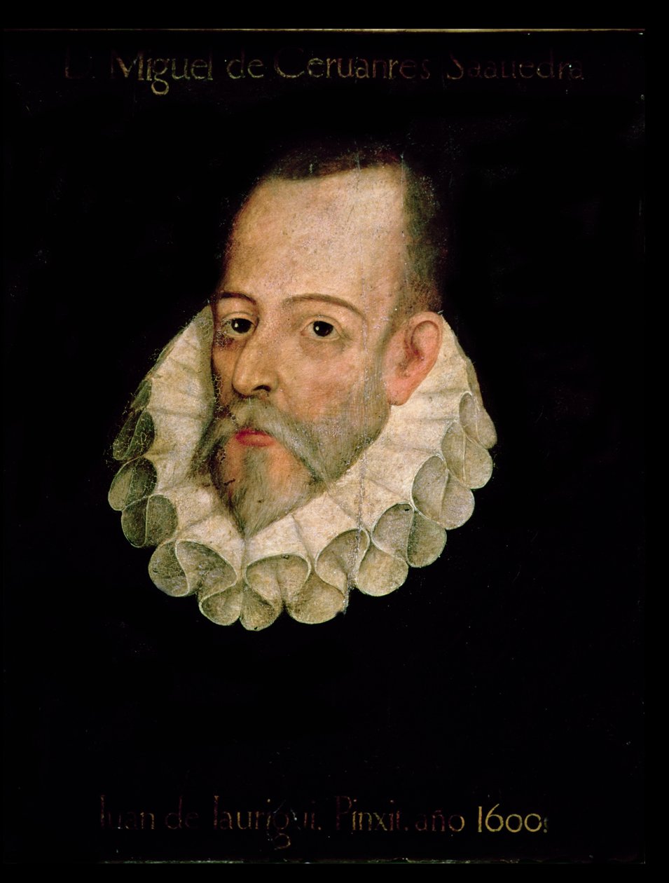 Porträt von Miguel de Cervantes y Saavedra (1547-1615) 1600 von Juan de Jauregui y Aguilar
