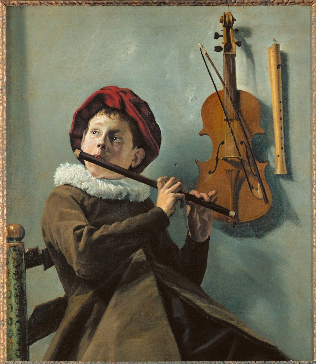 Junge, der Flöte spielt von Judith Leyster