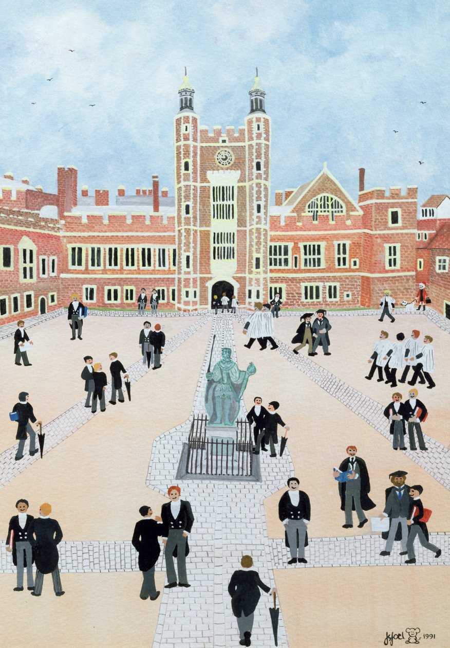 Schulhof des Eton College, 1991 von Judy Joel
