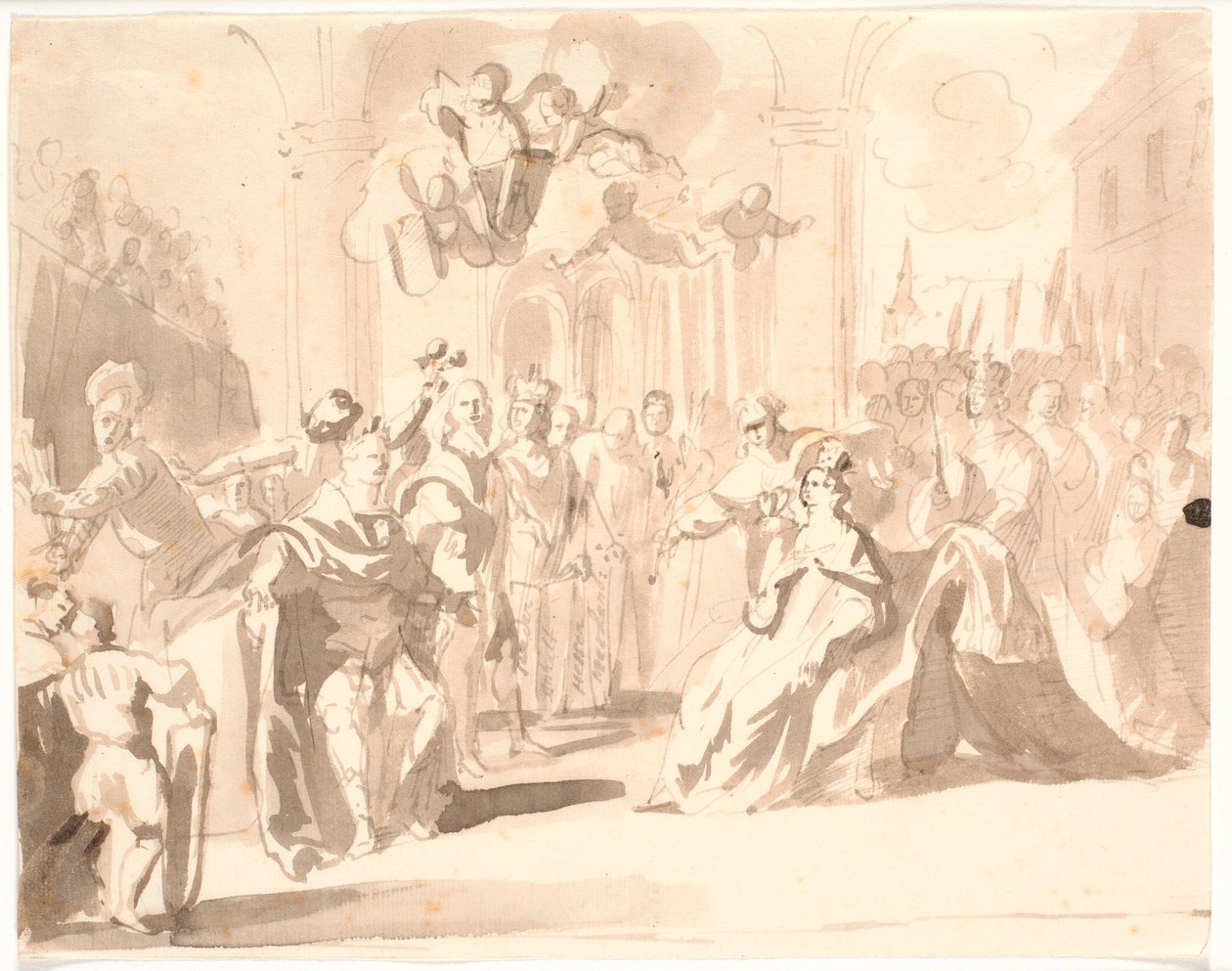 Herzog Friedrich III. von Gottorp mit Gemahlin als Gründer von vier königlichen und fürstlichen Häusern von Jürgen Ovens