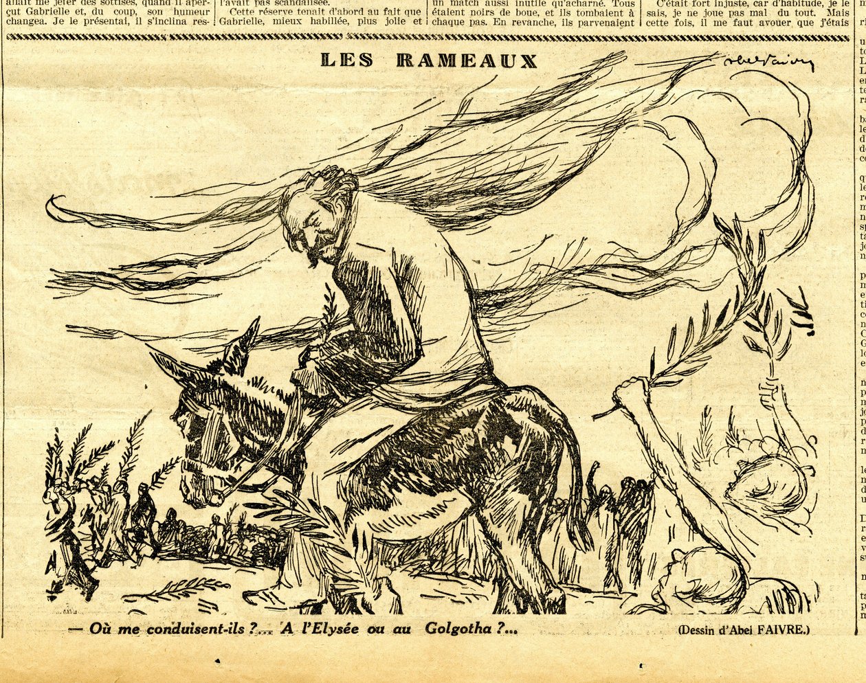 Candide, Satirisch in Schwarz-Weiß von Jules Abel Faivre