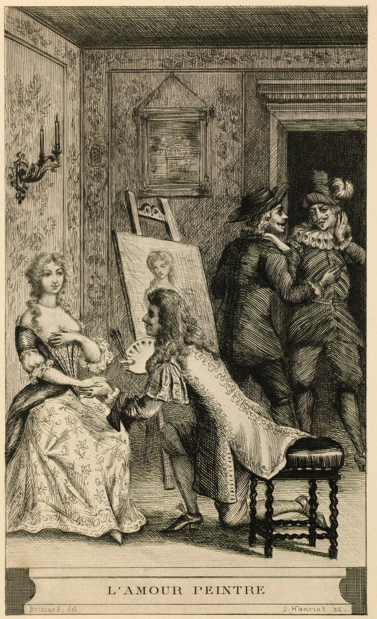 Liebesszene Maler von Jules Armand Hanriot