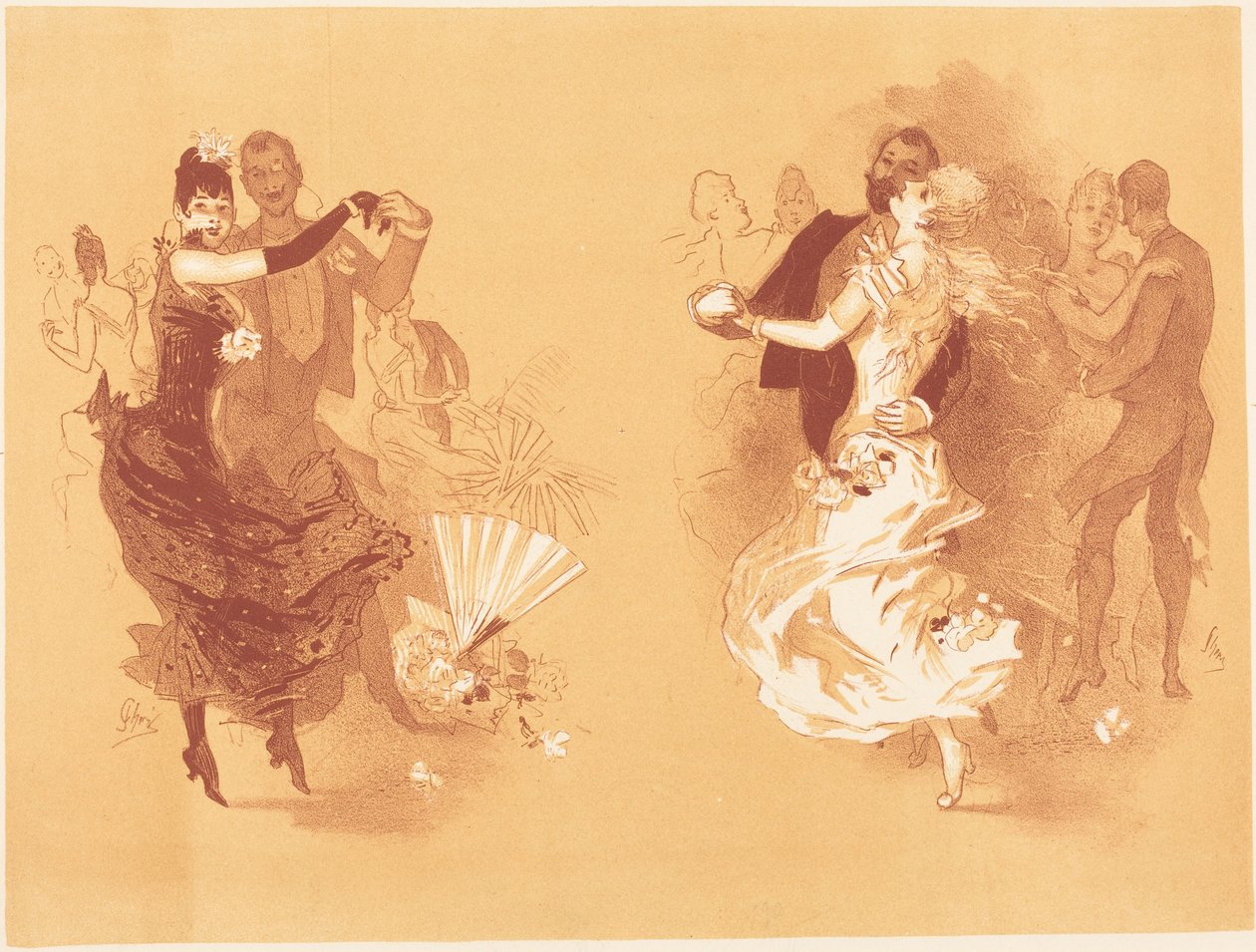 Walzer der Blondine und Walzer der Brünetten von Jules Cheret