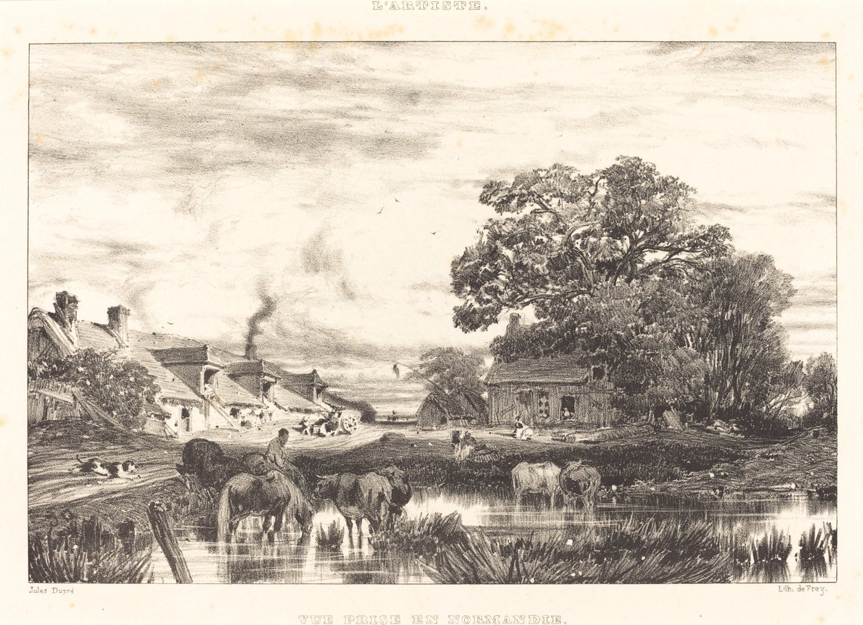 Ansicht in der Normandie von Jules Dupré