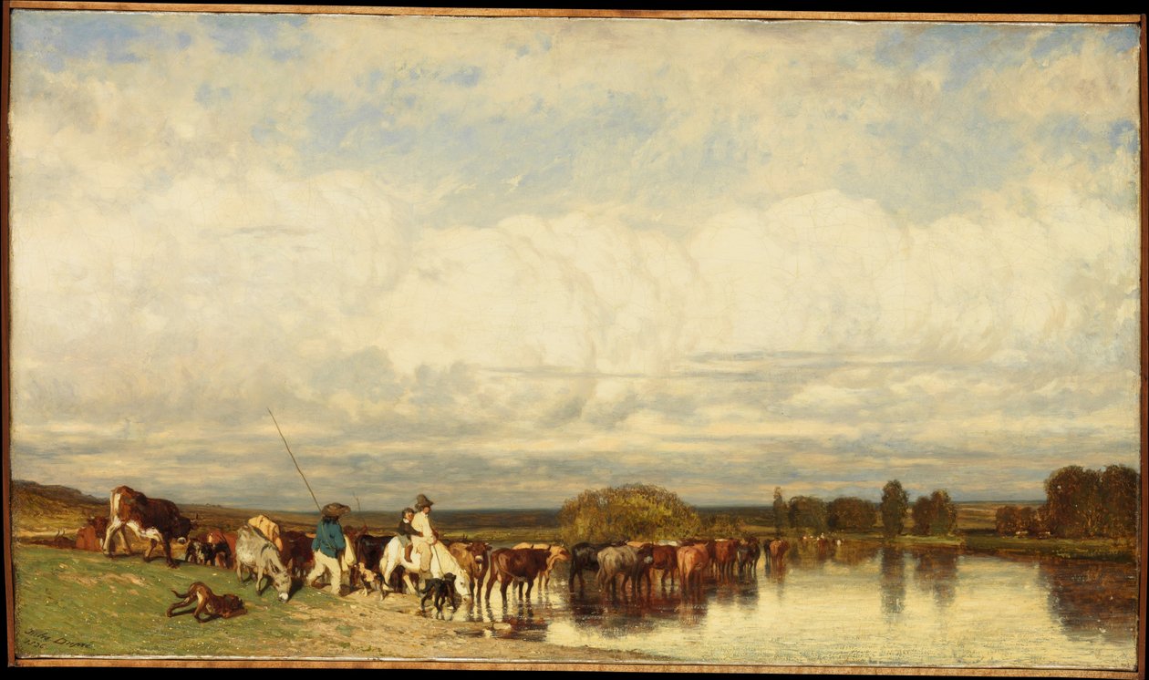 Kühe überqueren eine Furt von Jules Dupré
