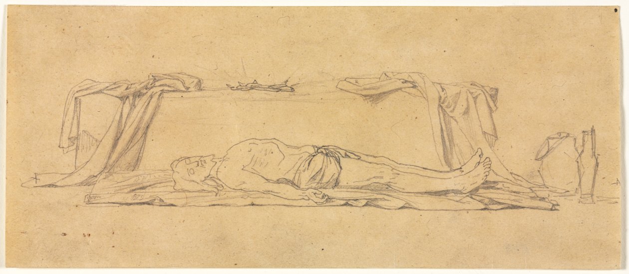 Skizze des toten Christus liegend am Grab, 1800er von Jules Eugene Lenepveu