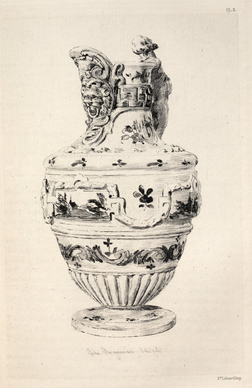 Geschichte der Keramikkunst: Eine beschreibende und philosophische Studie der Töpferei...Tafel X, 1877 von Jules Ferdinand Jacquemart