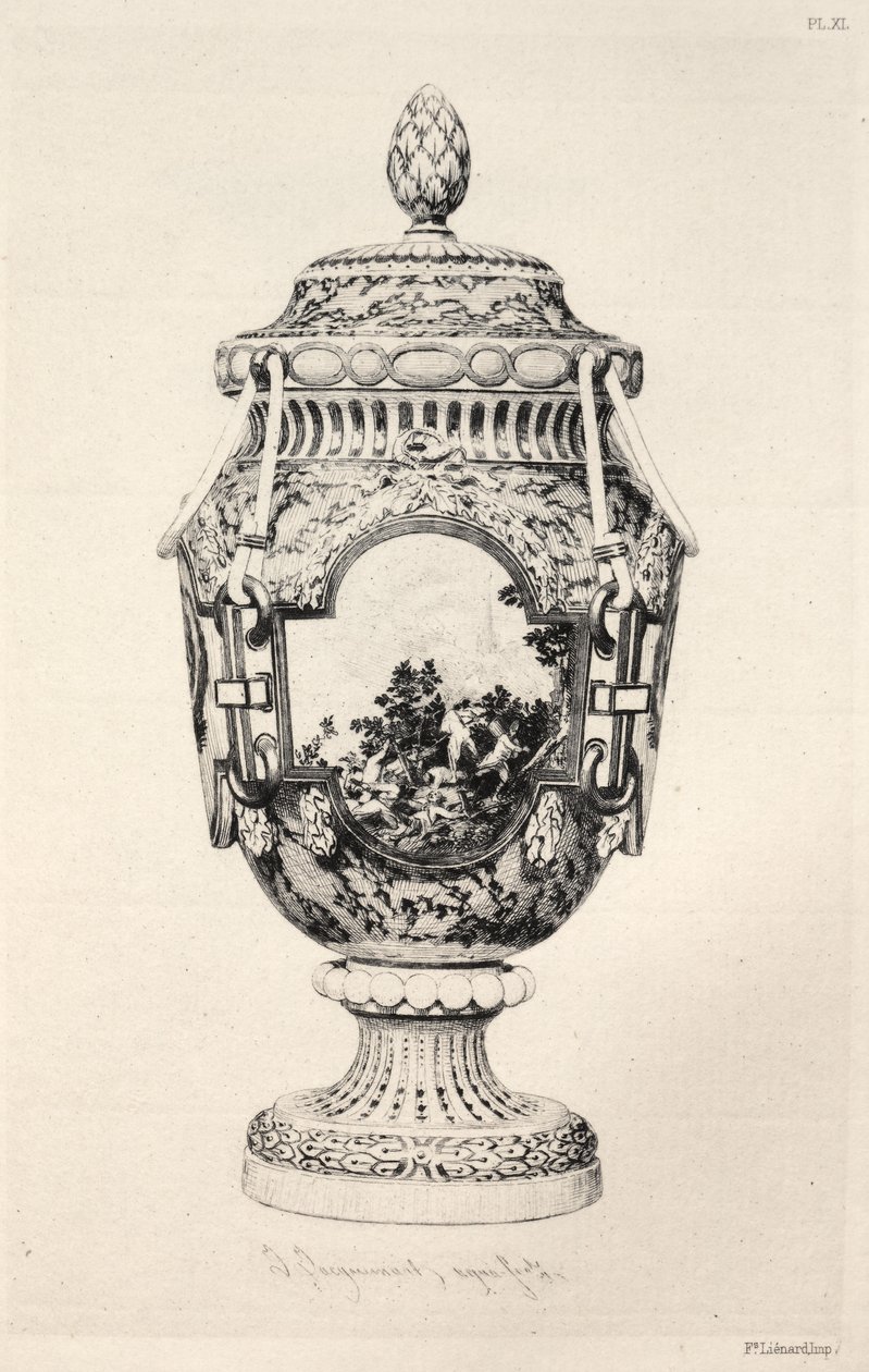Geschichte der Keramikkunst: Eine beschreibende und philosophische Studie der Töpferei...Tafel XI von Jules Ferdinand Jacquemart