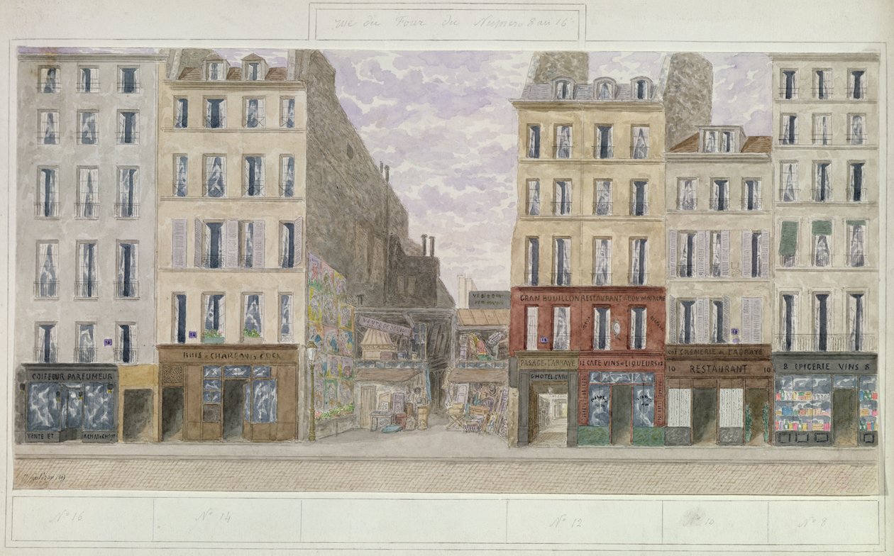 Nr. 8 bis Nr. 16 rue du Four, Paris, Frankreich, 1893 von Jules Gaildrau