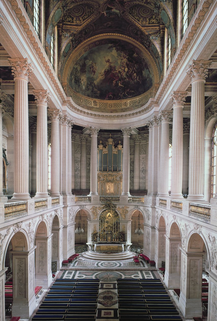 Innenansicht der Kapelle, 1699-1710 von Jules Hardouin Mansart