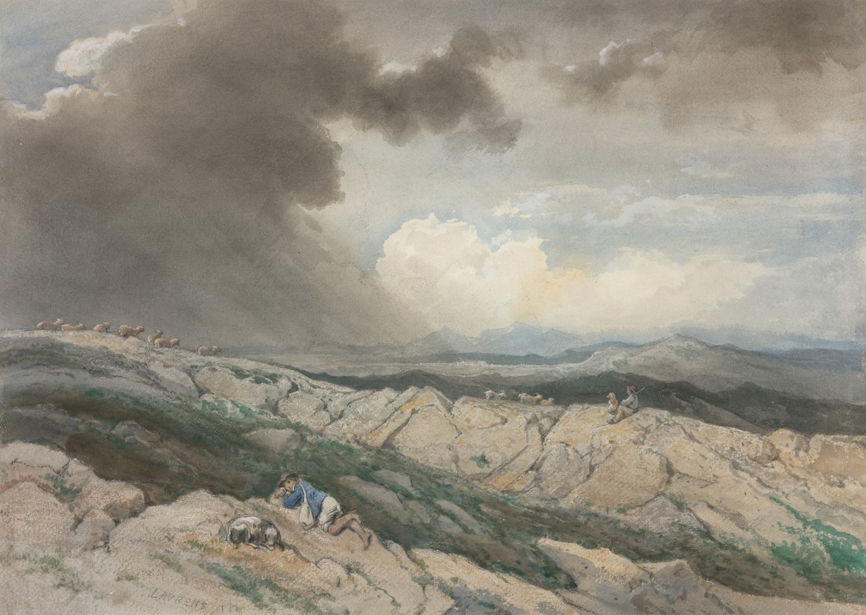 Landschaft mit Hirten, um 1869 von Jules Joseph Augustin Laurens