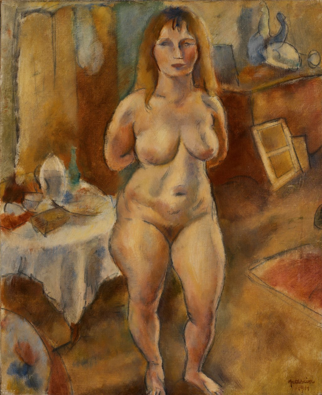 Stehender Akt im Atelier (Nu debout à l