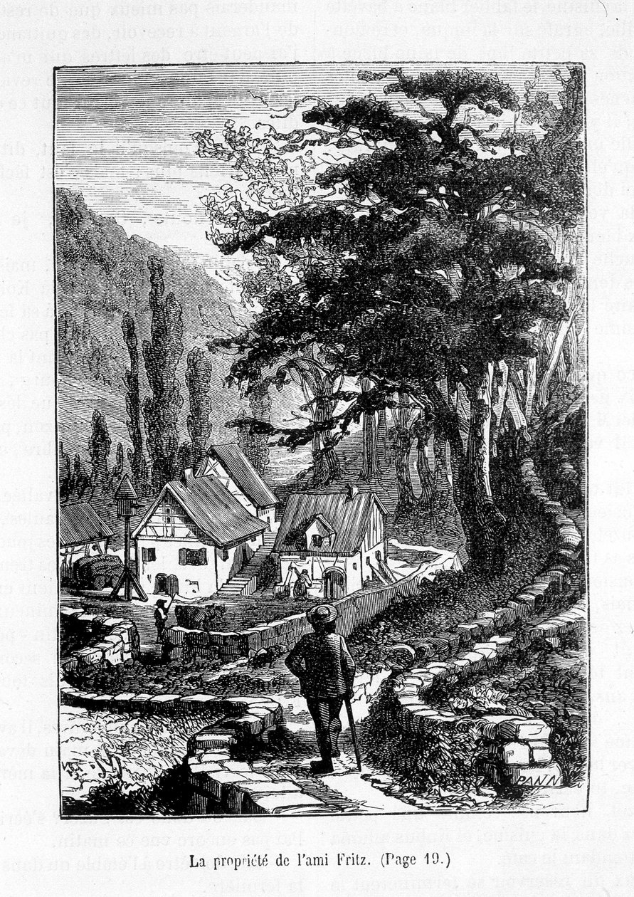 Das Eigentum von Freund Fritz - in „Der Freund Fritz“ von Erckmann-Chatrian, ill. von Théophile Schuler von Jules Theophile (after) Schuler
