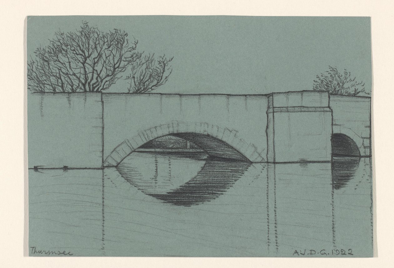 Brücke, vermutlich am Thunersee von Julie de Graag (signed by artist)