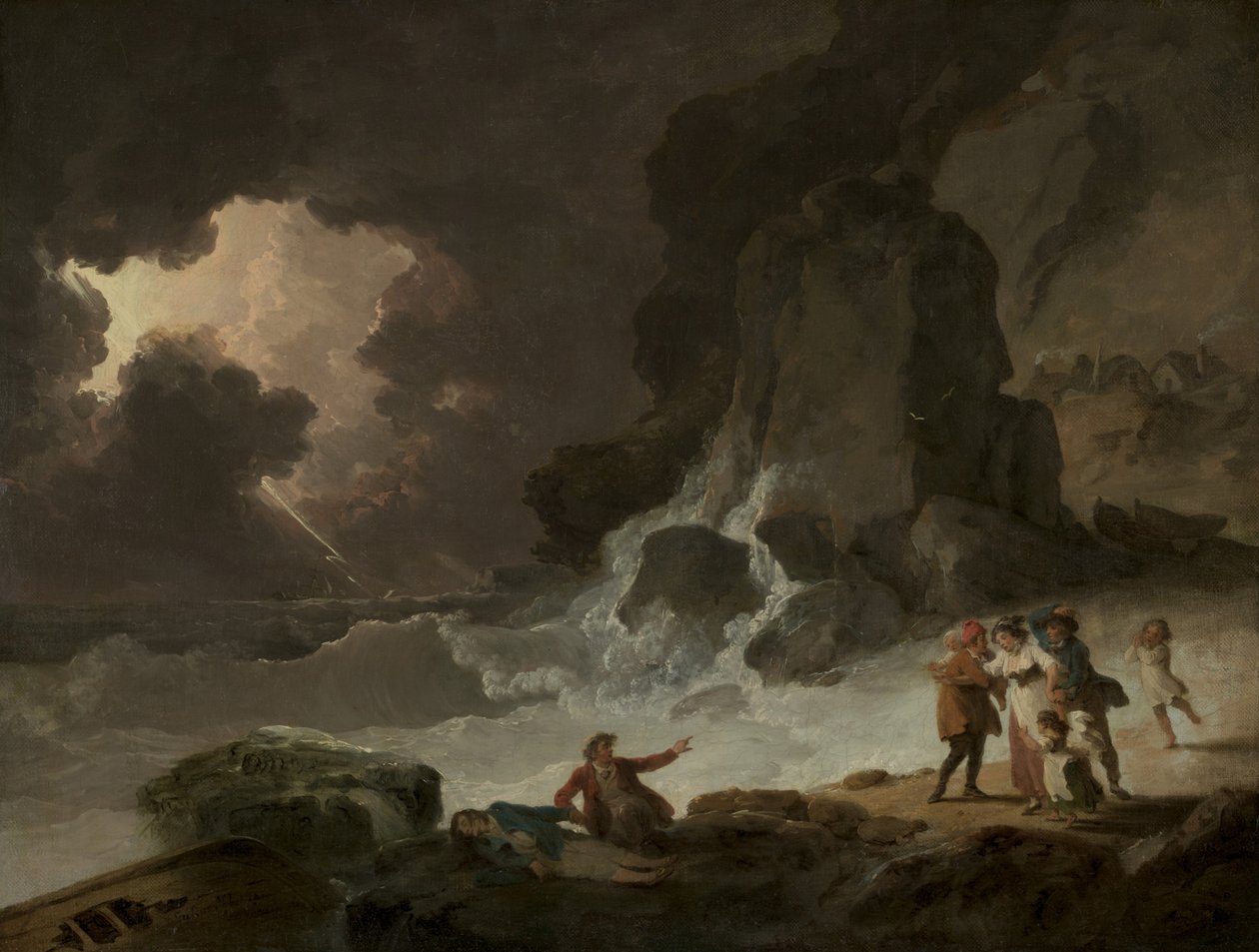 Ein Sturm hinter der Isle of Wight, 1790er Jahre von Julius Caesar Ibbetson
