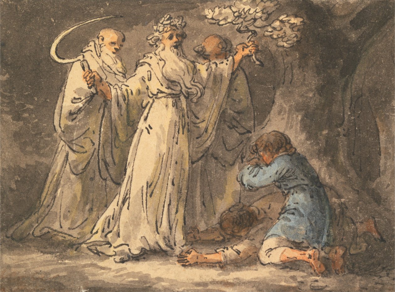 Mistelschneiden durch die Druiden von Julius Caesar Ibbetson