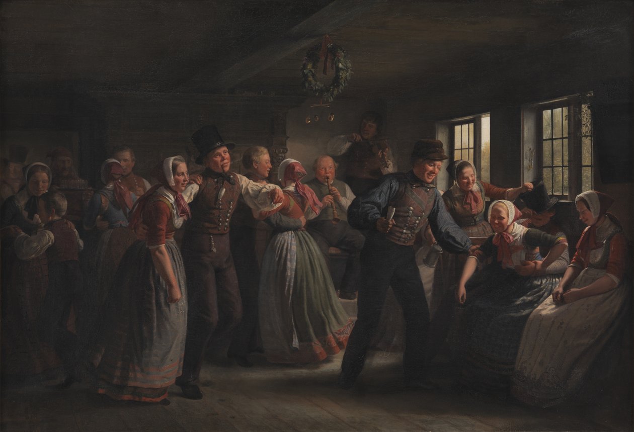Ein Bauerntanz im Hedebo-Distrikt, Seeland von Julius Exner