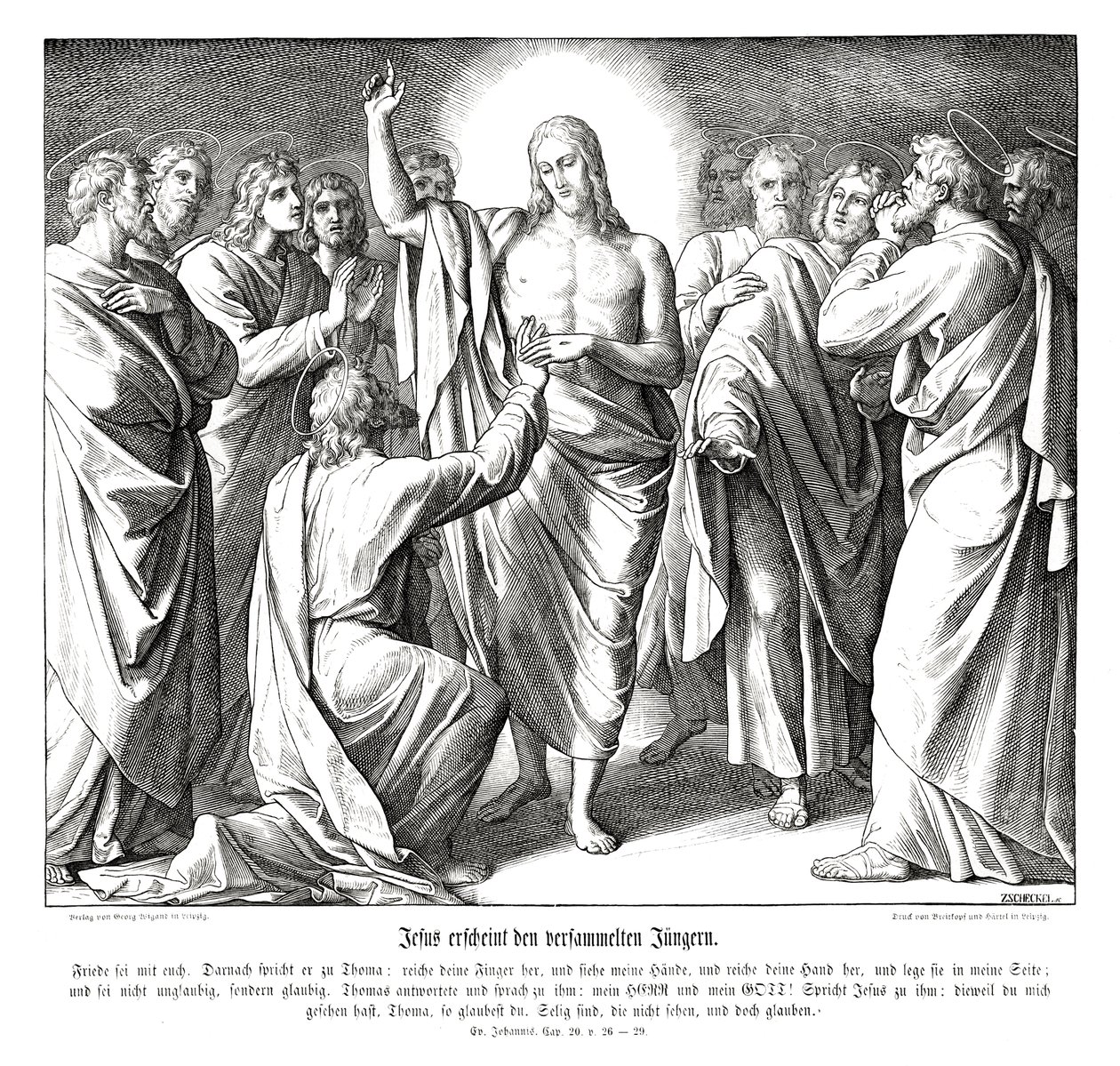 Der ungläubige Thomas von Julius Schnorr von Carolsfeld