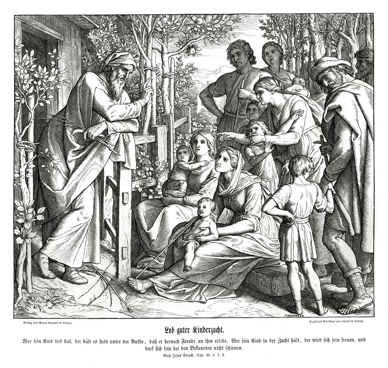 Kindererziehung, Buch Sirach von Julius Schnorr von Carolsfeld