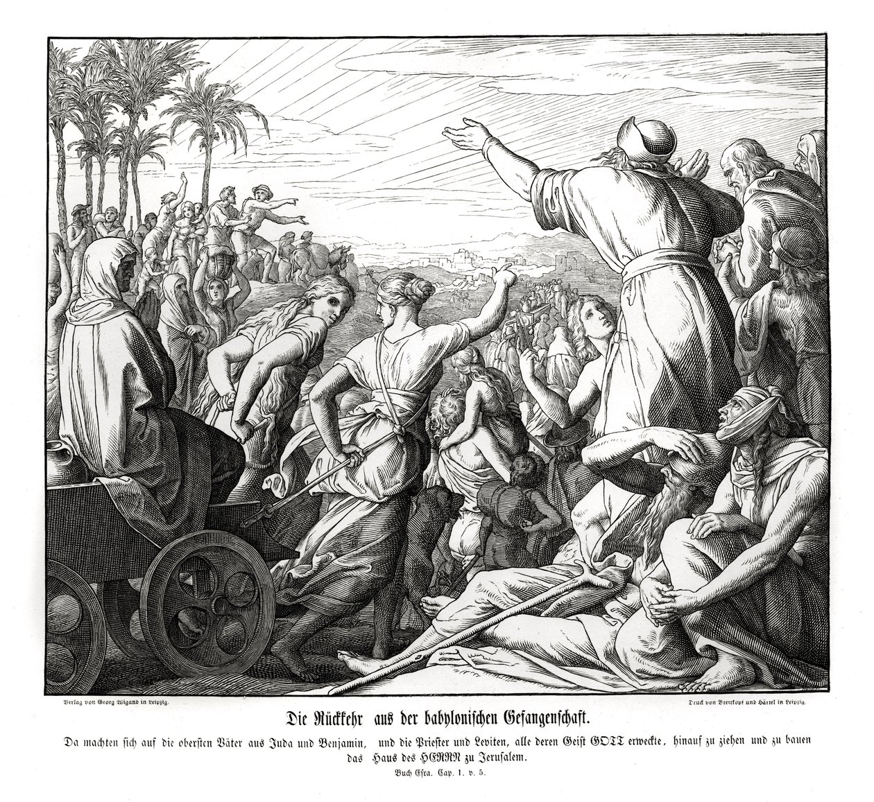 Rückkehr aus Babylon, Esra von Julius Schnorr von Carolsfeld