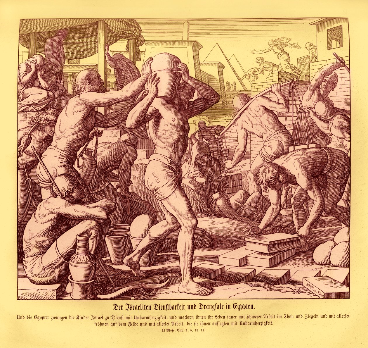 Die Israeliten werden in Ägypten versklavt, Exodus von Julius Schnorr von Carolsfeld