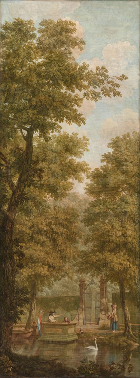 Wandbehang mit holländischer Landschaft, gehörend zum Saal der Nieuwe Doelenstraat 22 von Jurriaan Andriessen