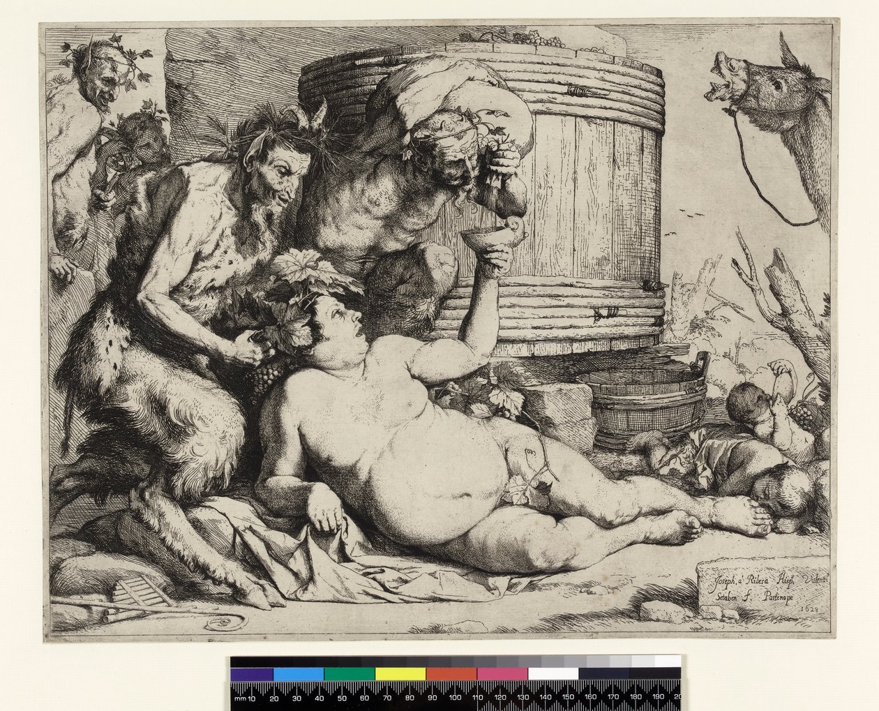 Betrunkener Silenus. Silenus am Weinfass, vor 1652 von Jusepe de Ribera