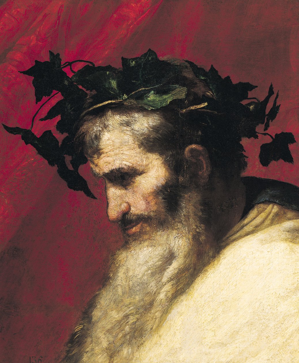 Kopf eines alten Mannes, Fragment aus dem Triumph des Bacchus von Jusepe de Ribera
