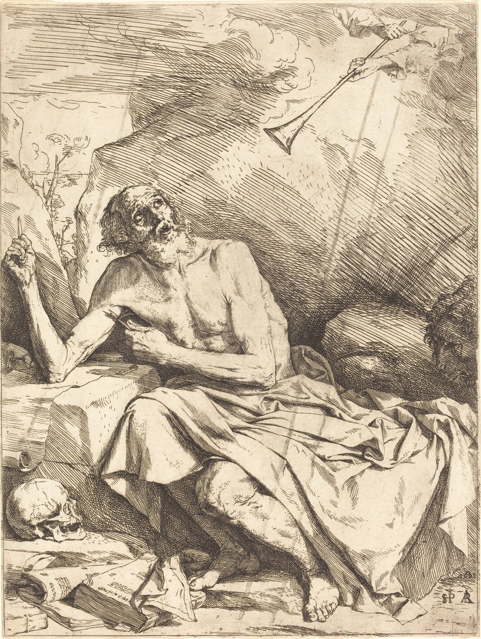 Der heilige Hieronymus hört die Posaune des Jüngsten Gerichts von Jusepe de Ribera