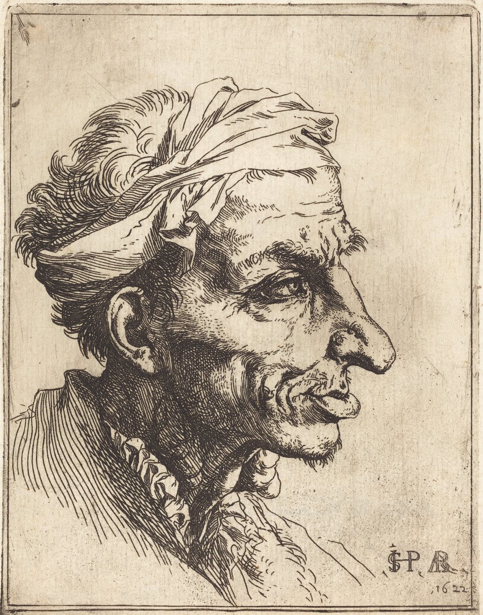 Kleiner grotesker Kopf von Jusepe de Ribera