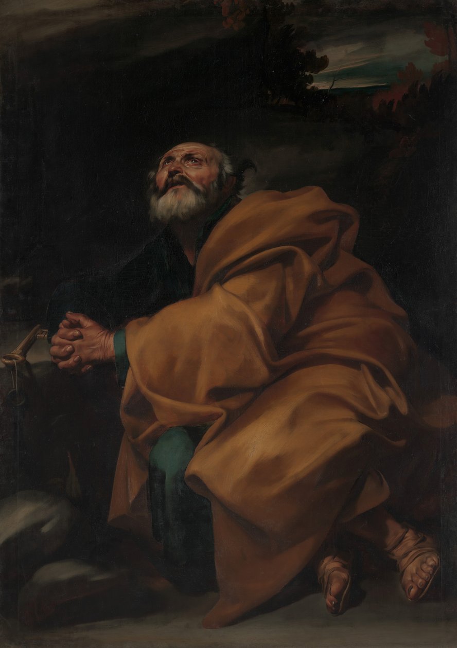 Die Tränen des Heiligen Petrus, ca. 1612-13 von Jusepe de Ribera