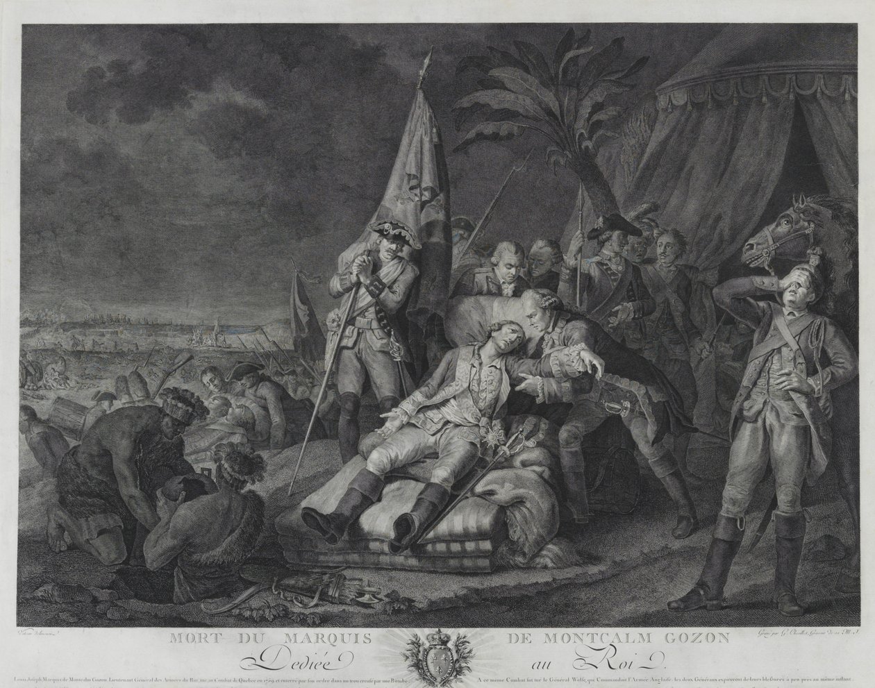 Tod des Marquis de Montcalm Gozon von Juste Chevillet