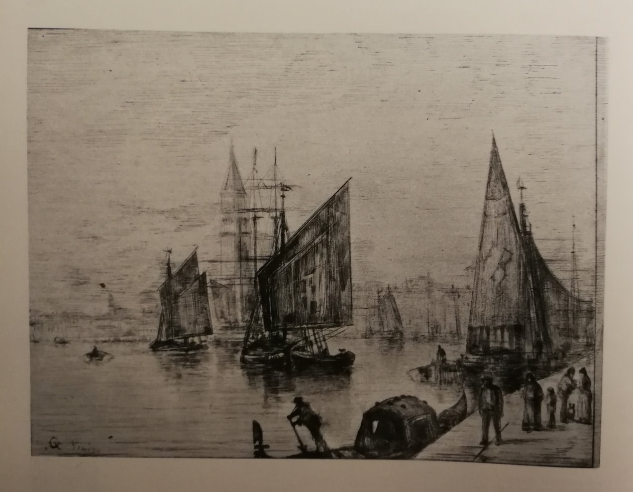 Ansicht von Venedig, Radierung von Justin J. Gabriel