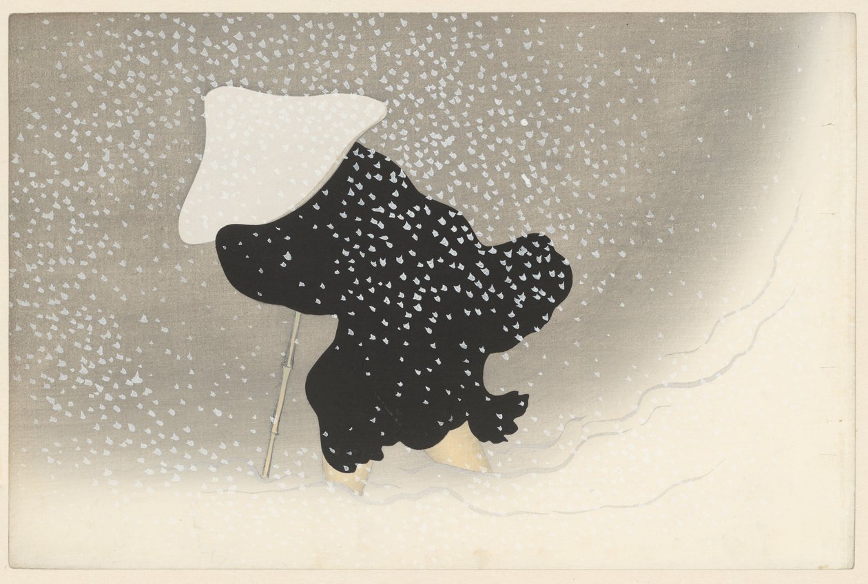 Wirbelnder Schnee von Kamisaka Sekka