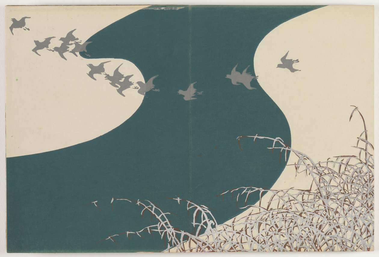 Blumen von Hundert Welten: Fluss im Winter von Kamisaka Sekka