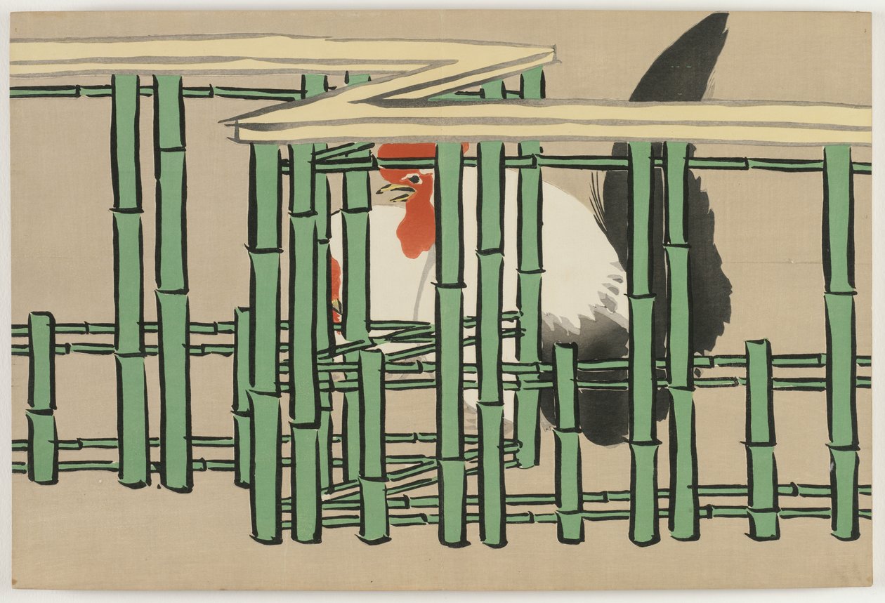 Blumen von hundert Welten (Momoyogusa): Hahn von Kamisaka Sekka